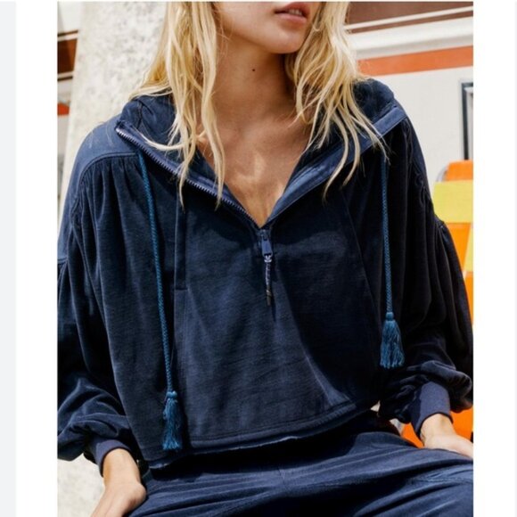 Free People Let It Go Sweater by FP Movement Navy Blue - Picture 1 of 16